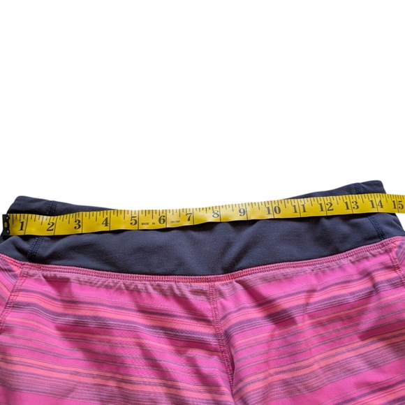 Lululemon Speed Short Pow Pink Elevation Stripe Rel: 7/2012 Luxtreme Women's 6 - Picture 6 of 11